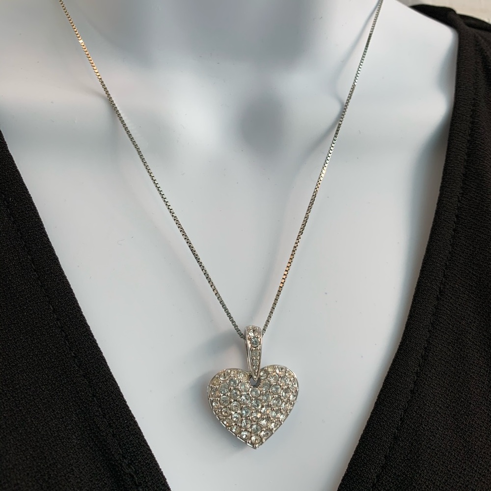 Swarovski crystal heart pendant necklace